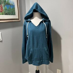So Brand Teal Blue Lightweight Front Pocket Pullover Hoodie Sweatshirt Size XL